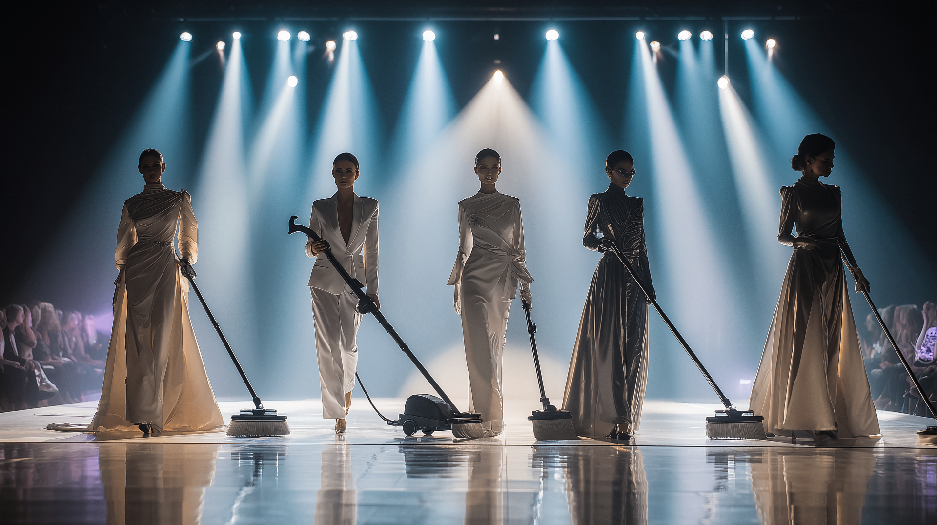 Premium cleaning team on stage